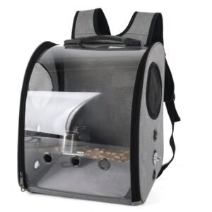 Outdoor Portable Bag Panoramic Transparent Parrot Outgoing Bag - Grey