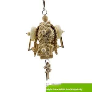Parrot Natural Ricepaperplant Pith Ball Safety Plant Gnawing Molar Toy - Ricepaperplant Pith Ball Nezha