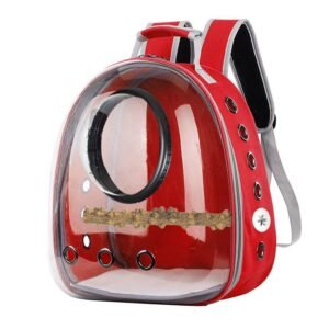 Pet Bag Myna Parrot Outing Carrying Bag - Red