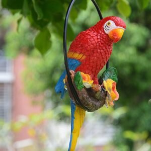 Iron Ring Small Parrot Pendant Resin Crafts - Red