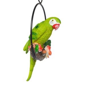 Iron Ring Small Parrot Pendant Resin Crafts - Green