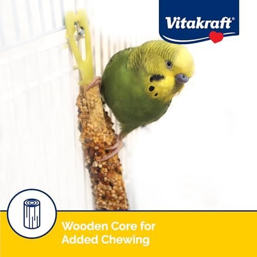 Vitakraft Crunch Sticks Parakeet Treat - Triple-Baked Millet Parakeet Treats with Natural Wood Center - Crunchy & Nutritious Bird Treat Sticks for Small Animals (12 Count, Honey, Egg, and Apple) - Image 13