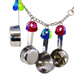 Parrot Bite Stainless Steel Four-pot String Toy - Parrot toy