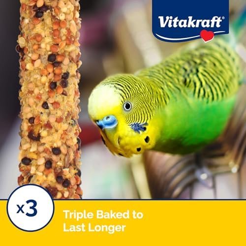 Vitakraft Crunch Sticks Parakeet Treat - Triple-Baked Millet Parakeet Treats with Natural Wood Center - Crunchy & Nutritious Bird Treat Sticks for Small Animals (12 Count, Honey, Egg, and Apple) - Image 12
