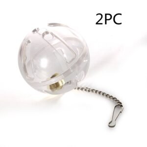 Pet Birds Toy Food Container Foraging Ball Foraging Toy Parrot Foraging Device Feeding Toy Parrot Toys - Ball Chain, 2PCS