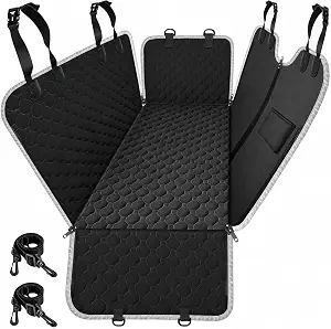 Mancro Dog Car Seat Cover for Back Seat, Waterproof Dog Hammock for Car