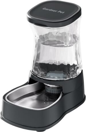 Automatic Dog Water Dispenser, Stainless Steel Bowls Feeder, 100% BPA-Free
