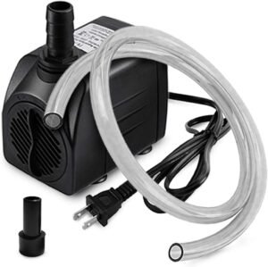PULACO 160GPH Small Submersible Water Pump with 3.3 ft Tubing