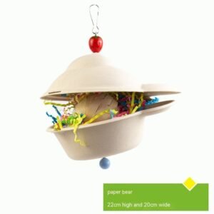 Parrot Gnawing Grinding Teeth And Mouth Toy Supplies - Scraps Of Paper Bear 75g