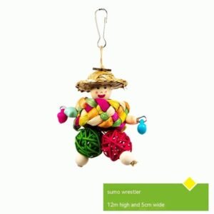 Parrot Gnawing Grinding Teeth And Mouth Toy Supplies - Sumo Wrestler 23g