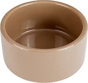 Kaytee Stoneware Ceramic Pet Bowl, Brown, 5-Inch