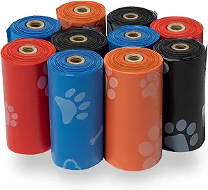 Best Pet Supplies Poop Bags for Dogs - Assorted Colors, 150 Count