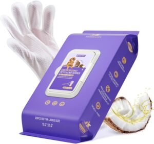 HICC PET Dog Wipes for Dogs & Cats, Glove Design, 20 Count