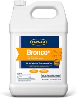 Farnam Broncoe Fly Spray Plus Citronella for Horses, Dogs, Premises, 128 oz