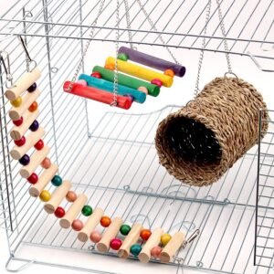 Rat parrot toy swing climbing ladder - 3 piece set
