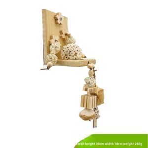 Parrot Natural Ricepaperplant Pith Ball Safety Plant Gnawing Molar Toy - Surprise Platform