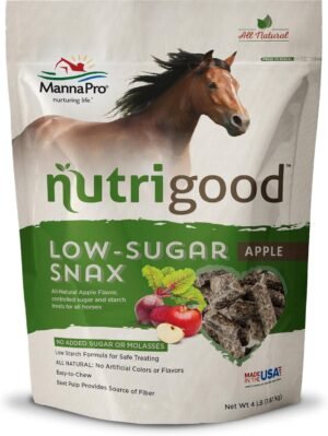 Manna Pro NutriGood Low-Sugar Apple Horse Treats, 4 lb Bag