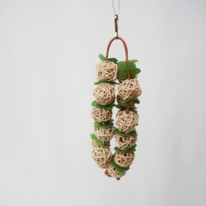Parrot Bird Simple Wooden Chew Toy - Primary