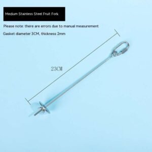 Parrot Stainless Steel Fruit Fork Hanging Toy - Medium Fruit Fork