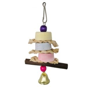 Parrot Calcium Supplement Bite Grinding Stone Bite String Straw Corn Husk Toy - 16CM