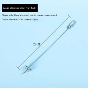 Parrot Stainless Steel Fruit Fork Hanging Toy - Large Size Fruit Fork